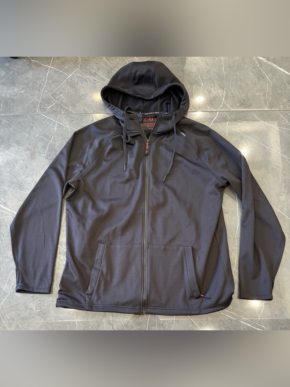 KETL Folly Performance Full-zip Hoodie V2 Men's Black XL Packable Glove Hands